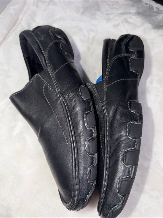 Kenneth Cole Men’s Black Leather Driving Loafers Slip On Moc Toe Shoes Size 11
